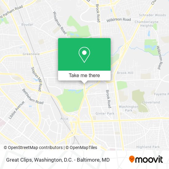 Great Clips map
