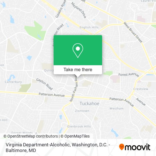 Mapa de Virginia Department-Alcoholic