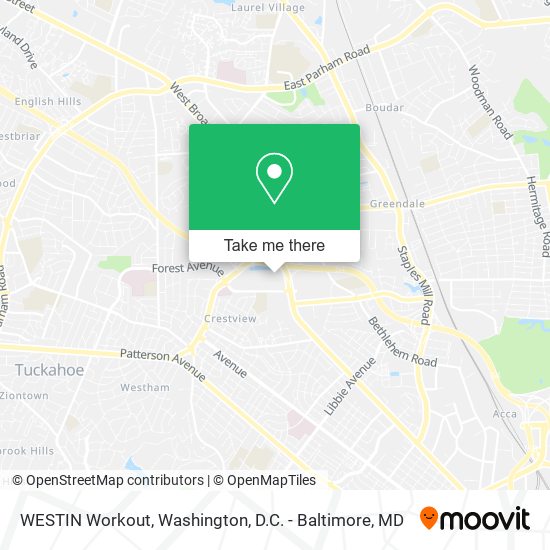 WESTIN Workout map