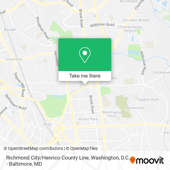 Richmond City / Henrico County Line map