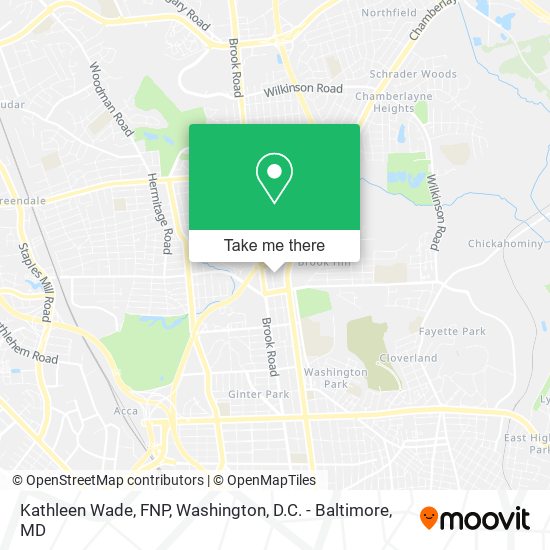 Kathleen Wade, FNP map