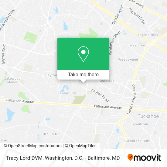 Tracy Lord DVM map