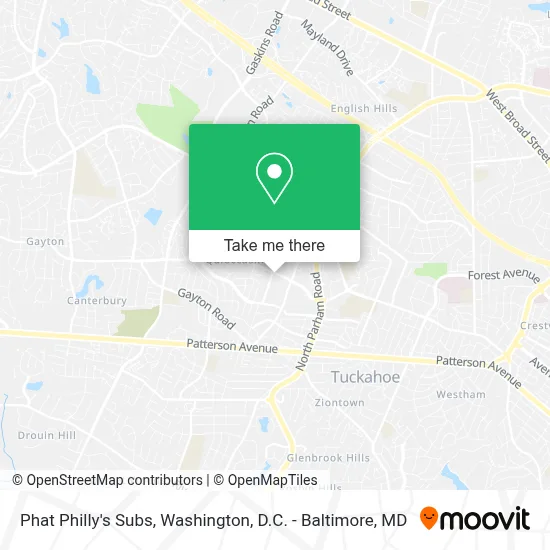 Phat Philly's Subs map