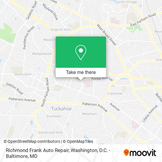 Richmond Frank Auto Repair map