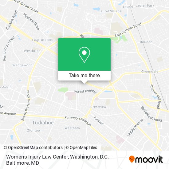 Women's Injury Law Center map