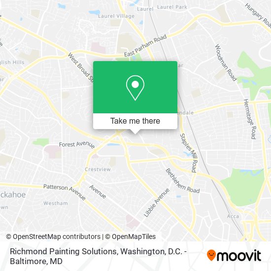 Richmond Painting Solutions map