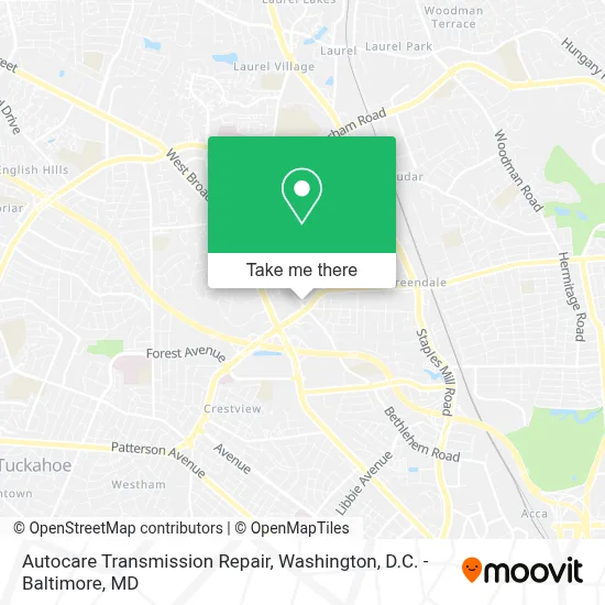 Autocare Transmission Repair map