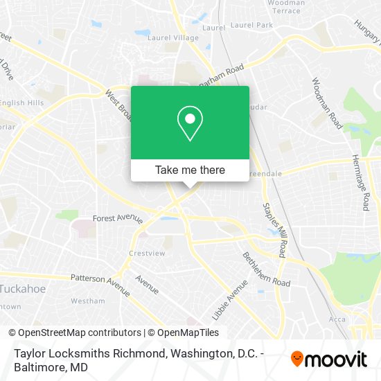 Mapa de Taylor Locksmiths Richmond