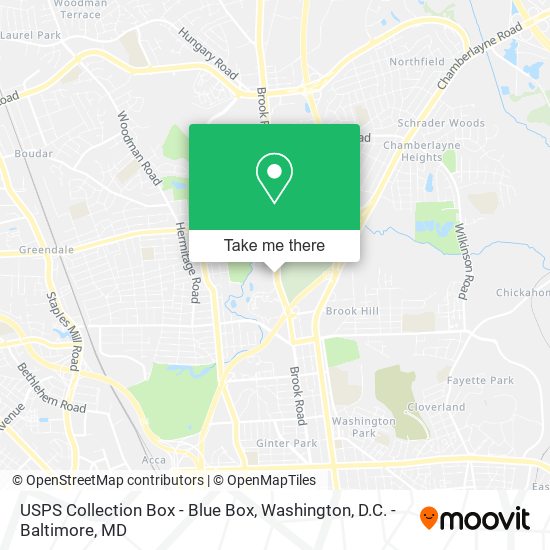 USPS Collection Box - Blue Box map