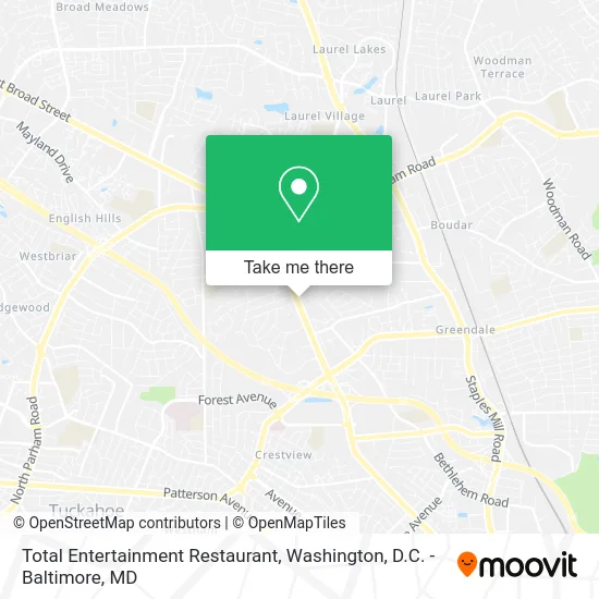 Total Entertainment Restaurant map