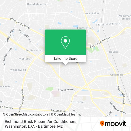 Richmond Brisk Rheem Air Conditioners map