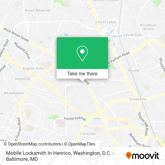 Mobile Locksmith In Henrico map