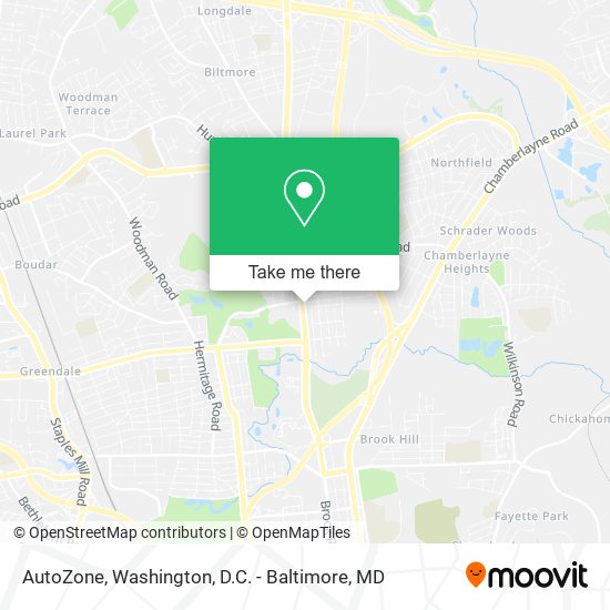 AutoZone map