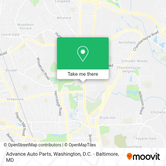 Advance Auto Parts map