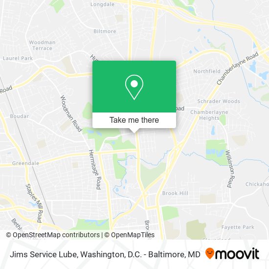 Jims Service Lube map
