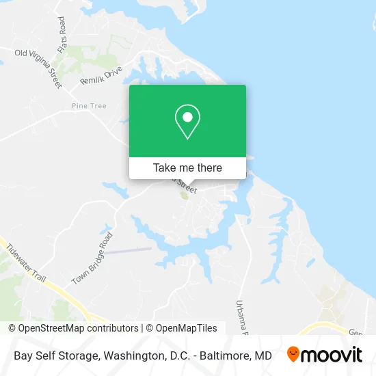 Bay Self Storage map