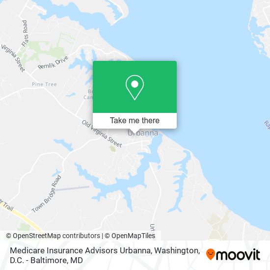 Mapa de Medicare Insurance Advisors Urbanna