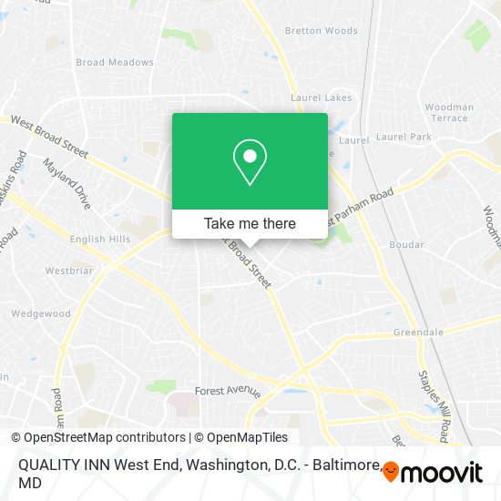 QUALITY INN West End map