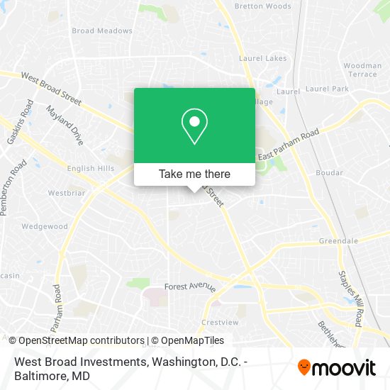 Mapa de West Broad Investments
