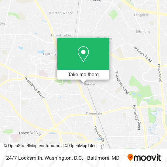 24/7 Locksmith map