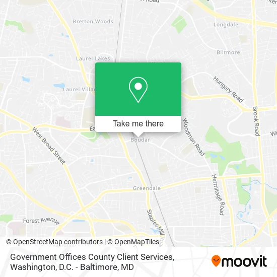 Mapa de Government Offices County Client Services