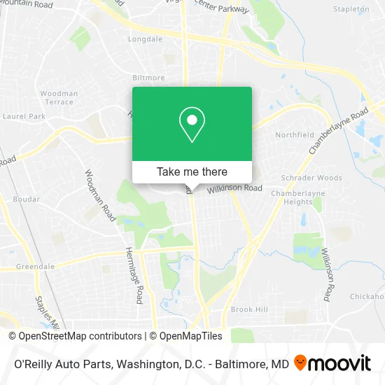 O'Reilly Auto Parts map