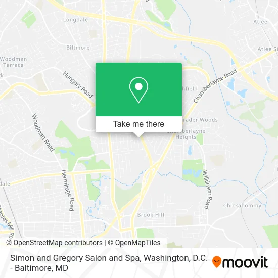 Simon and Gregory Salon and Spa map