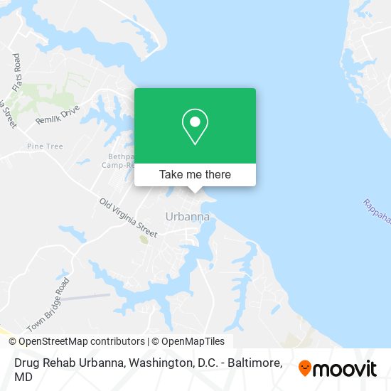 Drug Rehab Urbanna map