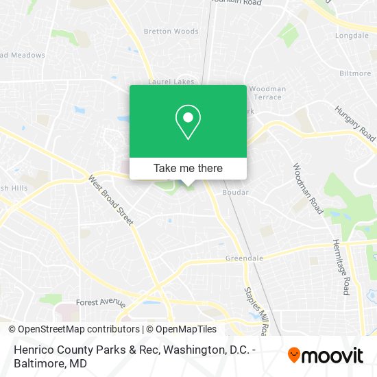 Henrico County Parks & Rec map