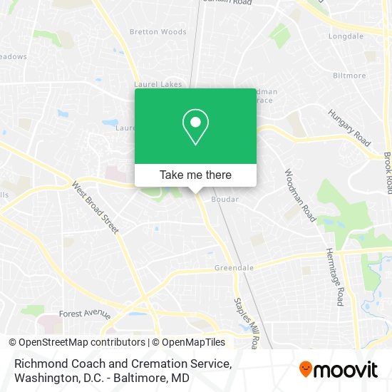 Richmond Coach and Cremation Service map