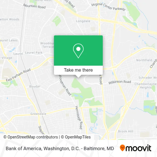 Bank of America map