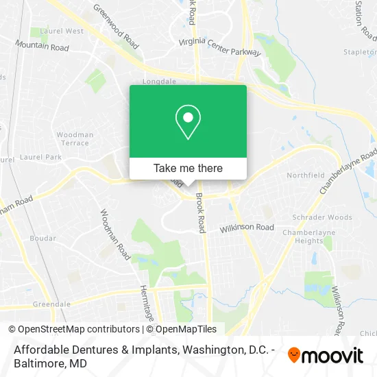 Mapa de Affordable Dentures & Implants