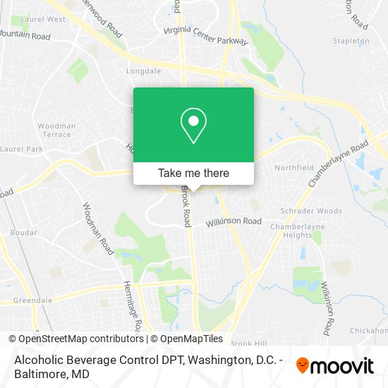 Mapa de Alcoholic Beverage Control DPT