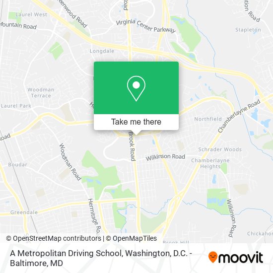 A Metropolitan Driving School map
