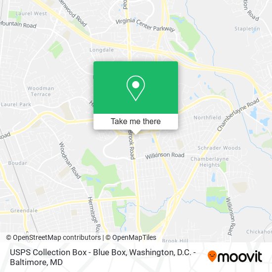 USPS Collection Box - Blue Box map