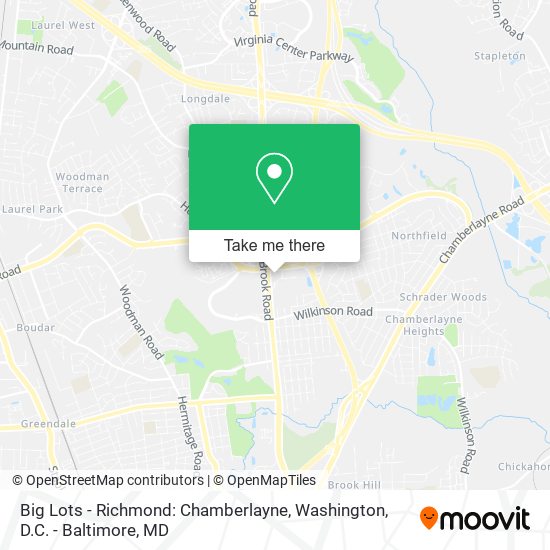 Big Lots - Richmond: Chamberlayne map