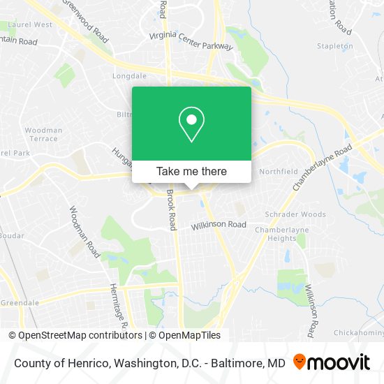 Mapa de County of Henrico