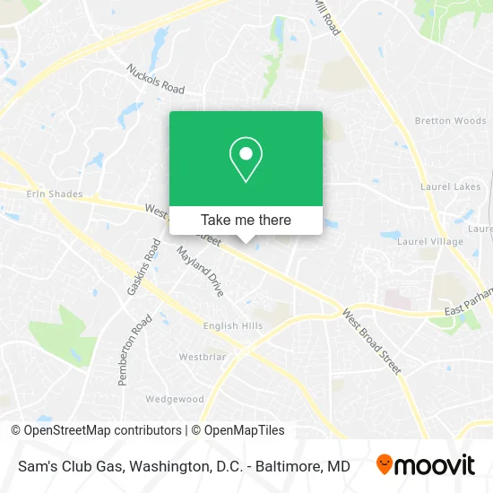 Sam's Club Gas map