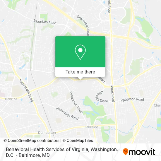 Behavioral Health Services of Virginia map