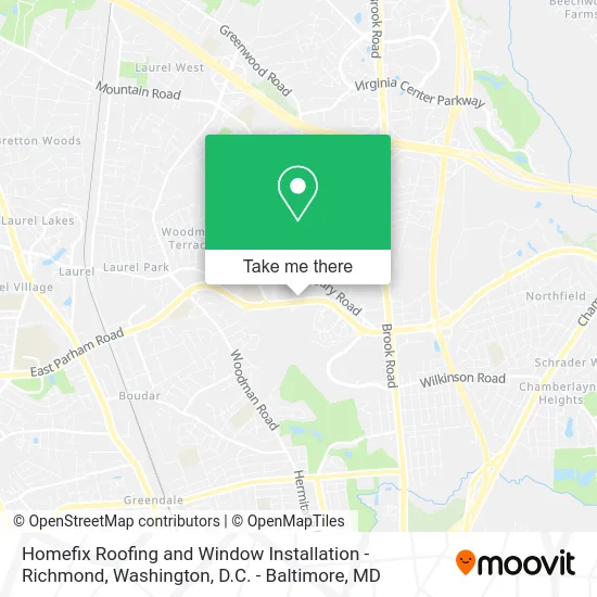 Homefix Roofing and Window Installation - Richmond map