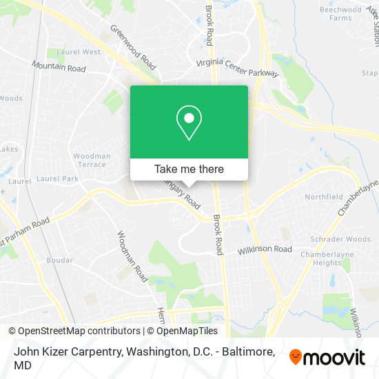 John Kizer Carpentry map