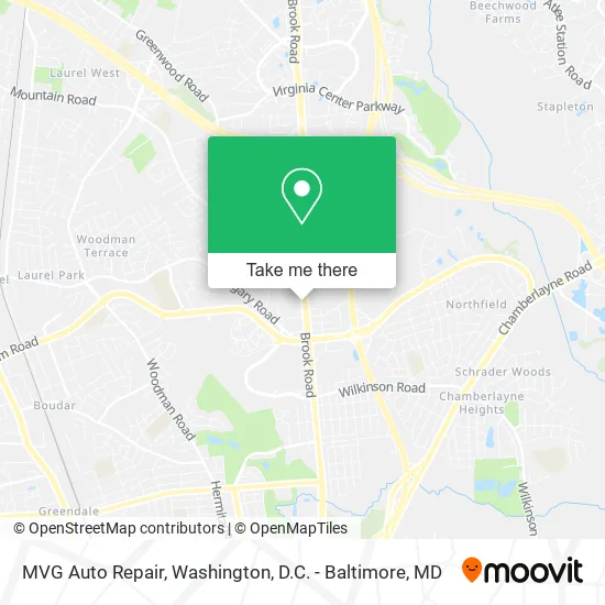 Mapa de MVG Auto Repair