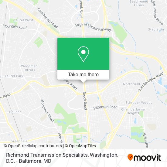 Richmond Transmission Specialists map