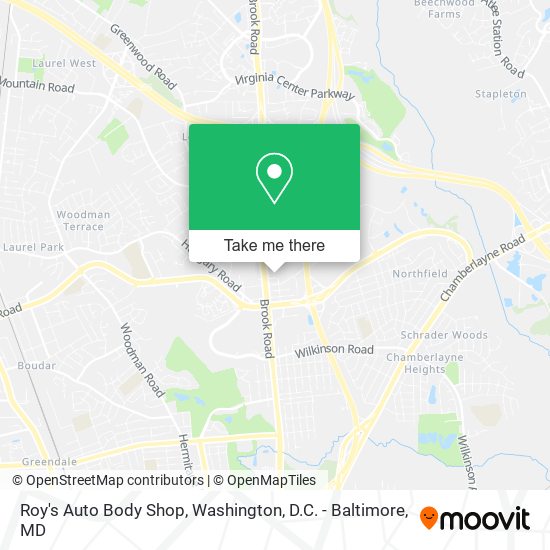 Mapa de Roy's Auto Body Shop