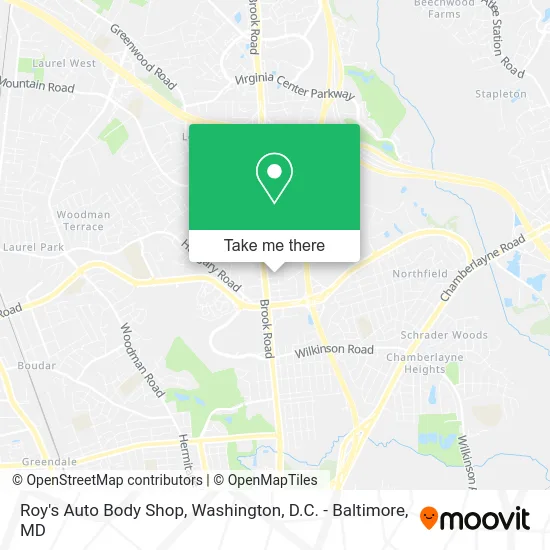 Roy's Auto Body Shop map
