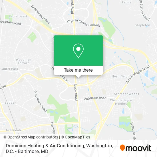 Mapa de Dominion Heating & Air Conditioning
