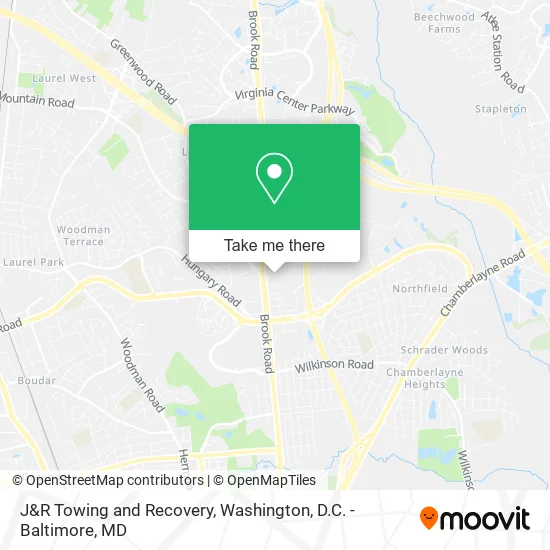 J&R Towing and Recovery map