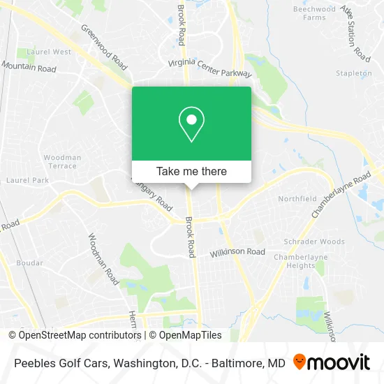 Peebles Golf Cars map