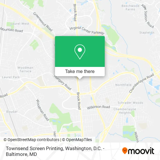 Townsend Screen Printing map