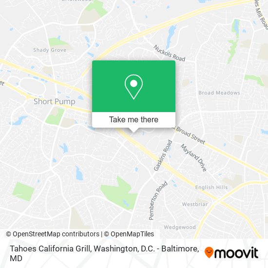 Mapa de Tahoes California Grill